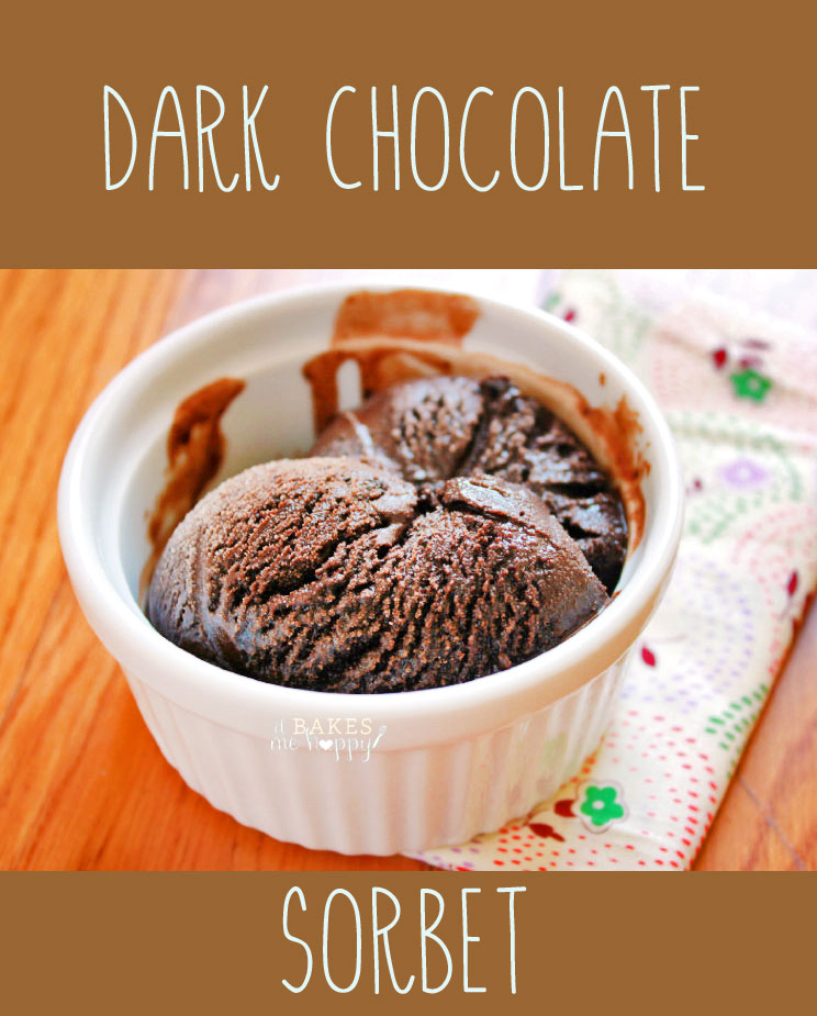 Deep, rich, dark chocolate sorbet is a delicious way to cool off and satisfy your chocolate craving!