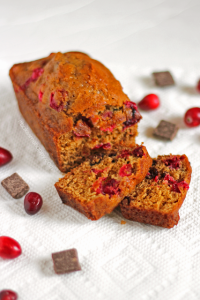 Chocolate Chunk Cranberry Gingerbread | It Bakes Me Happy