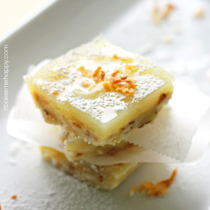 Toasted Coconut Lime Bars | It Bakes Me Happy