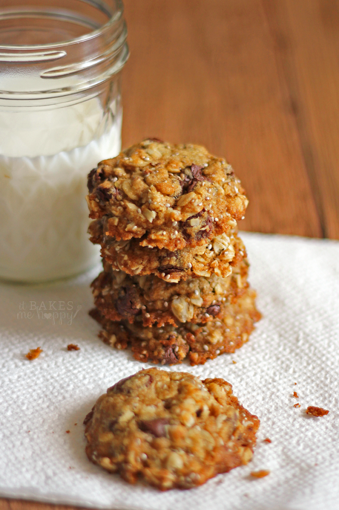 Chocolate Chip Chia Oat Cookies