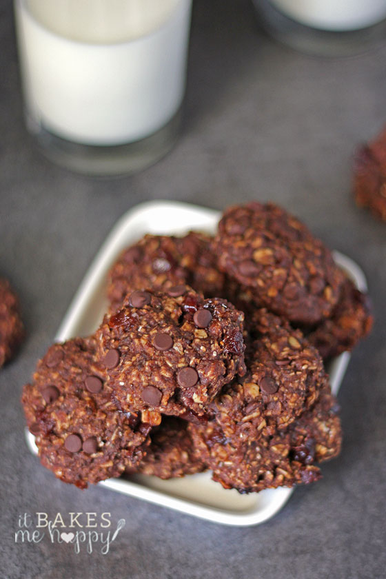Double Chocolate Breakfast Cookies | It Bakes Me Happy