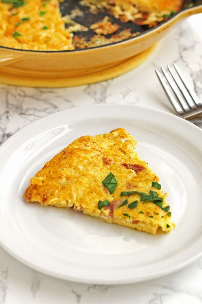 Ham & Cheese Frittata is perfect served with a side of your favorite fresh fruit